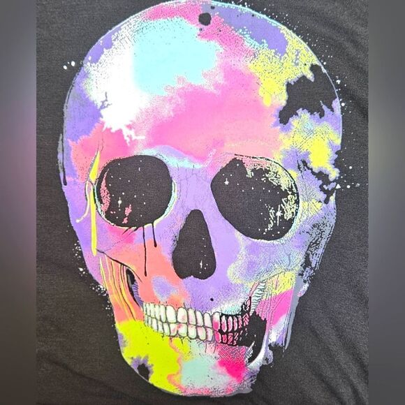 TORRID SUPER SOFT BLACK HOODED SKULL PRINT PLUS SIZE SKATER DRESS SIZE SIZE 2X - Picture 7 of 16